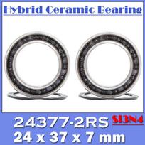24377 Hybrid Ceramic Bearing 24*37*7mm ( 2 PCS ) Bicycle Hub 24377RS Si3N4 Ball Bearings 24377-2RS MR24377 H7 2RS