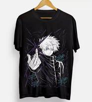 Anime Gojo Satoru TShirt Megumi Itadori Yuji Jujutsu Kaisen Sukuna Black Tee S