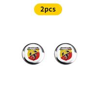 HINLY1 2/5/10pc 14mm Car Logo Key Decoration Emblem Auto Key Badge Sticker Accessories For Fiat Abarth 595 Abarth 500 Abarth 124 Spider