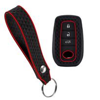 2 Pc Silicone Fit For Toyota Corolla Hatchback Cross Yaris Cross Prius Hilux Land Cruiser Lc200 Lc250 Lc300 Auto Key Fob Cover Case Chain