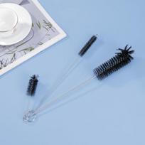 3pcs/set Soft Hair Brush Bottle Cleaning Brushes Flexible with Hanging Hole Straw Brush Reusable Cup Cleaning Brush Kitchen juoda