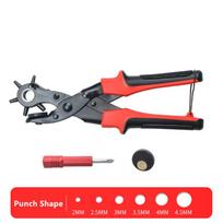 Revolving Genuine Leather Punch Plier Punch Hole Tool Puncher Fit For Belt Saddle Watch Bands Strap Shoe Fabric Paper Working Leathercraft