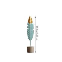 Šiuolaikinės plunksnos medinės dekoracijos Biuro stalas Miniatiūrinės figūrėlės Namų dekoravimo priedai 23.5cm 1pc