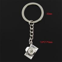 Madingi raktų pakabukai 16x21x6mm retro fotoaparato pakabukai  pasidaryk pats  vyriški papuošalai, automobilio raktų pakabuko žiedo laikiklis, suvenyras sidabras
