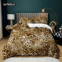 Leopardo rašto antklodės užvalkalas Rožinio gepardo rašto patalynės komplektas Laukinių gyvūnų tema Antklodės užvalkalas mergaitėms paauglėms Mikropluošto antklodės užvalkalas EU single(135x200cm) gray