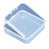 Nešiojama plastikinė dėžutė, kvadratinė, skaidri, varžtų laikymo organizatorius, spintelė su atlenkiamu dangčiu, papuošalų dėklas, kosmetikai, rankdarbiams, techninei įrangai gray