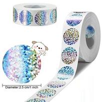 300 vnt. 2,5 cm apvalūs lazeriniai nulupami lipdukai, staigmenų etiketės, slaptas kodas, dangtelio lipdukas, veiklos kortelė, lipnus lipdukas 300pcs