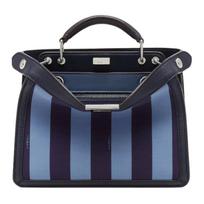 Fendi Peekaboo I See U Classic Twist Lock Adjustable Detachable Shoulder Strap Calfskin Nylon Mini Crossbody Handbag Men handbag 7VA530-ARMF-F1PG5 Basic Set (Bag+Dust Bag)