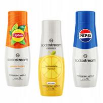 Sodastream Lipton Ice Tea Peach + Lemonade + Pepsi 3-pack concentrates