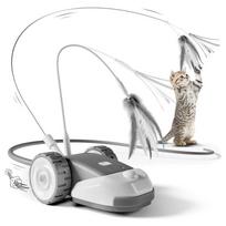 ABBP-3-In-1 Interactive Cat - 2-Speed Automatic Moving Mouse Cat Self Play For Bored Indoor Adult Cats Kittens pilka spalva