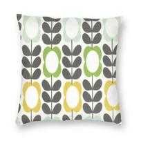 Orla Kiely Daugiagėlių ir paukščių pagalvės užvalkalas Skandinaviškos gėlės grindų pagalvės užvalkalas svetainei Sofos pagalvės užvalkalas Namų dekoras Peach skin 18*18(CM)-1Pcs
