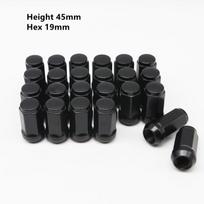 45mm M14x1.5 Nuts with Cone Seat   19mm Hex Black Lug Nuts for  Chevrolet Silverado Suburban 1500 Ford Expedition F-150 Ram 1500 M14x1.5