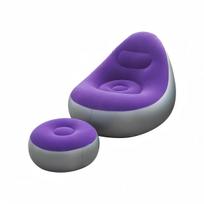 Simple Inflatable Leisure Bean Bag Sofa Lazy Sofa Set Outdoor Foldable Travel Fluffy Seat Tatami Footstool Bedroom Chair