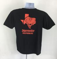 Jagermeister Republic T-shirt Texas Black Cotton Orange Stag Logo Unisex L M