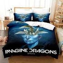 3D Print Imagine Dragons Album Cover Bedding Set Duvet Cover Bed Set Quilt Cover Pillowcase Com 70x133cm 2pcs gray