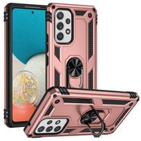 For Samsung Galaxy A53 A23 A33 A73 5G Case Armor Shockproof Coque For Samsung A53 A 23 33 53 73 Magnetic Car Holder Ring Cover For Galaxy A33 5G rožinio aukso spalvos