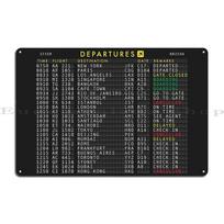 Oro uosto Išvykimų Metalinė lentelė Šventės Sieninė tapyba Urvo Sienos Dekoro Dizainas Oro Uosto Lentelė Skardinis Ženklas Plakatas 20x30cm（7.8x11.8inch）