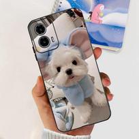 Lovely Printing Case For Motorola Moto G34 XT2363-2 Soft Silicone TPU Back Cover For MotoG34 G 34 5G Phone Cases Moto G34 smėlis