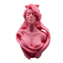 3D Printed Human Bust Vase, Artistic Sculpture Planter for Succulents, Matte PLA Desktop Decor, Creative Gift for Art Lovers Housewarming B