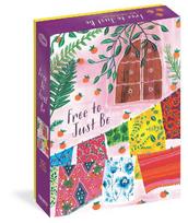 Free to Just Be 1,000-Piece Puzzle: (Flow) for Adults Families Picture Quote Mindfulness Game Gift Jigsaw 26 3/8" x 18 7/8"