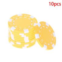 10 Pcs ABS Plastic Poker Chips Metal Coins 11.5g Chips Poker Game Chip Set Accessories