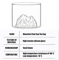 180ml/280ml Mountain Ridge Tumbler with 3D Mountain Base Crystal Whiskey Glass for Bourbon & Scotch 150-200ml gryna