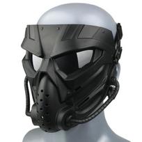 Outdoor Tactical Airsoft Paintball Breathable Full Face Mask Protective Cover Size#Grey juoda