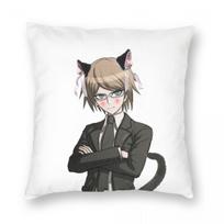 Byakuya Togami Danganronpa Square Pillowcase Polyester Linen Velvet Printed Zip Decorative Bed Cushion Cover 18 Peach skin 18*18(CM)-1Pcs