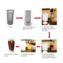 Ultra Fine Mesh Cold Brew Coffee Filter Wide Mouth Coffee Filter  For Iced Coffee Brewing 15cm（5.91in）