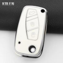 Fit For Fiat 500 Panda Idea Stilo Ducato Punto Bravo Grande Minibus Doblo Fashion Tpu Auto Flip Key Fob Cover Case Protected Key Ring Remote