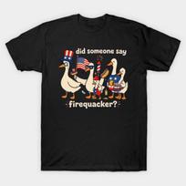 Men Black Print T-shirt Funny-Firecracker No-Cut Transfer Paper Print Cotton Tshirt 2XL juoda