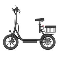 Adult Electric Scooter with Seat Rear Basket 500W Motor 48V Battery Foldable Design 35kmh 350W 48 V