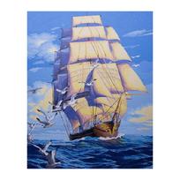5D „pasidaryk pats“ deimantinis paveikslas „Sea Sailing“ deimantinis siuvinėjimas Siuvinėjimas kryželiu Namų dekoras Rankų darbo dovanosjavascript: Round 20x30cm