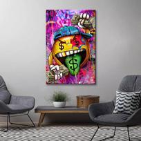 Užsidirbkite pinigų Meno kūriniai Graffiti Dollars Liežuvio aliejiniai paveikslai ant drobės Sienos Menas Tapyba Paveikslėliai šiuolaikinei svetainei Cuadros 20x30cm black