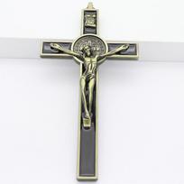 1 vnt. Sieninis kryžius Jėzus Kristus Religinis Šventasis 3D amatų dekoras Jėzus Kristus ant stovo Antikinis dekoras Sieniniai papuošalai
