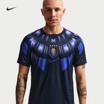 Nike Dri-Fit 2026 m. sezono Urugvajaus rinktinės išvykos gerbėjų leidimo lauko greitai džiūstantis sportinis trumpomis rankovėmis futbolo marškinėlis vyrams L
