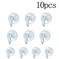 10Pcs/set Kitchen Bathroom Rubber Glass Hangers Suction Cup Transparent Wall Hook Sucker