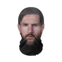 Juokinga 3D veido kaukė, pilnas galvos apdangalas, daugiaspalvė poliesterio garsenybių balaklava Lionel Messi