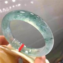 Ledo sėklos nefrito apyrankė Plaukiojančio žiedo apvali apyrankė Žalio nefrito apyrankė Merginoms 53-54mm-Transparent