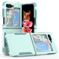 Applicable to Samsung ZFlip7 folding screen mobile phone case set sail 2-in-1 matte anti-drop PC + TPU protective case foreign trade samsung galaxy z flip 5 melsvai žalia