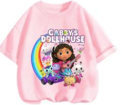 Lightweight Short Sleeve T Shirt Gabbys Dollhouse Cute Kawaii Print Casual Daily Street Clothes Kids Boys Girls 3 14 Years 100