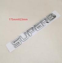 NGB1  1pcs 3D ABS SUPERB high quality silver/black car Letter Emblem Rear tail trunk Decals badge sticker Decal styling For Skoda