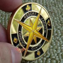 Metal Poker Dealer Button Chip All in Blind Marker Token for Texas Holdem Casino Game Accessories Set One Size
