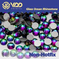 VDD 064 Green Flare SS3-SS30 Glass Rhinestones Crystal Non Hotfix Flatback Glitter Stones for DIY Nail Art Decorations SS3 -1440Pcs