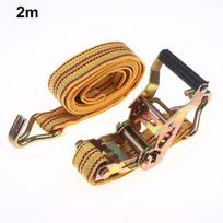 Heavy Duty Ratchet Tie Down Straps 2/3/4/6M Long Double Hook Lashing Belt For Truck Cargo Securing Transport Binding