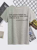 To The Person Behind Me Summer Crew Neck Top Letter Print T-Shirt Women'S Clothing 2XL žalia