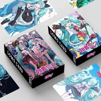 Dėžutėje 30 vnt./rinkinys Anime Hatsune Miku Kawaii figūrėlė HD maža kortelė dvipusė Lomo kortelė žymeklis atvirukas modelis žaislai dovanos 30pcs
