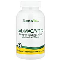 Nature's Plus Calcium, Magnesium, Vitamin D3 with Vitamin K2, 180 Tablets 180 pcs - 1 ea