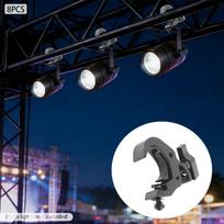 8Pcs Stage Lighting Clamps Heavy Duty Quick Lock Truss Mount Hooks Aluminum Alloy Stage Light Truss Clamp black