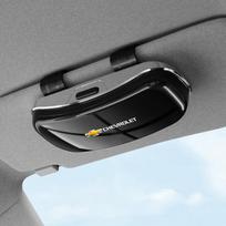 Car Sun Visor Sunglasses Case Glasses Holder For Chevrolet Cruze Sonic Silverado Trax Bolt Spark Tahoe Z71 Aveo Impala Malibu juoda